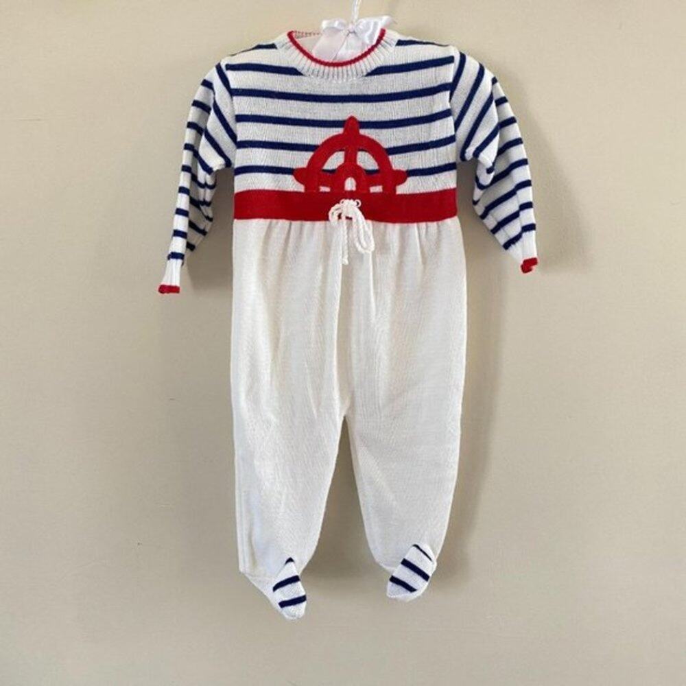 Vintage Carriage Boutiques Nautical Knit One Piece